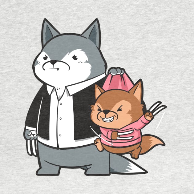 COMEL KAWAII Wolf and Cub by flyingmouse365